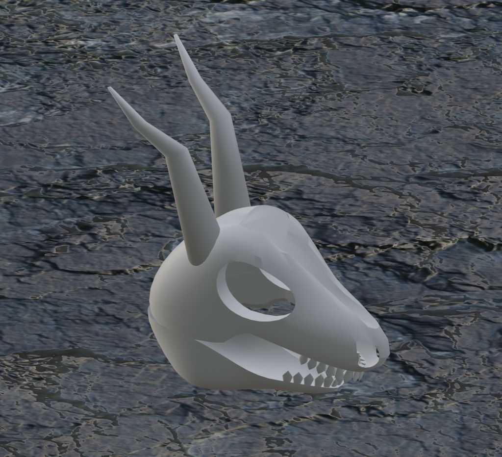 【無料3Dモデル】ドラゴンの頭部の骨