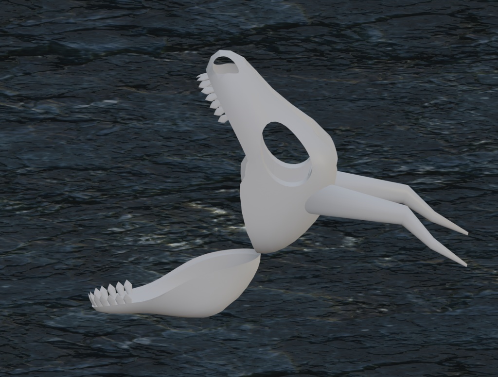 【無料3Dモデル】ドラゴンの頭部の骨