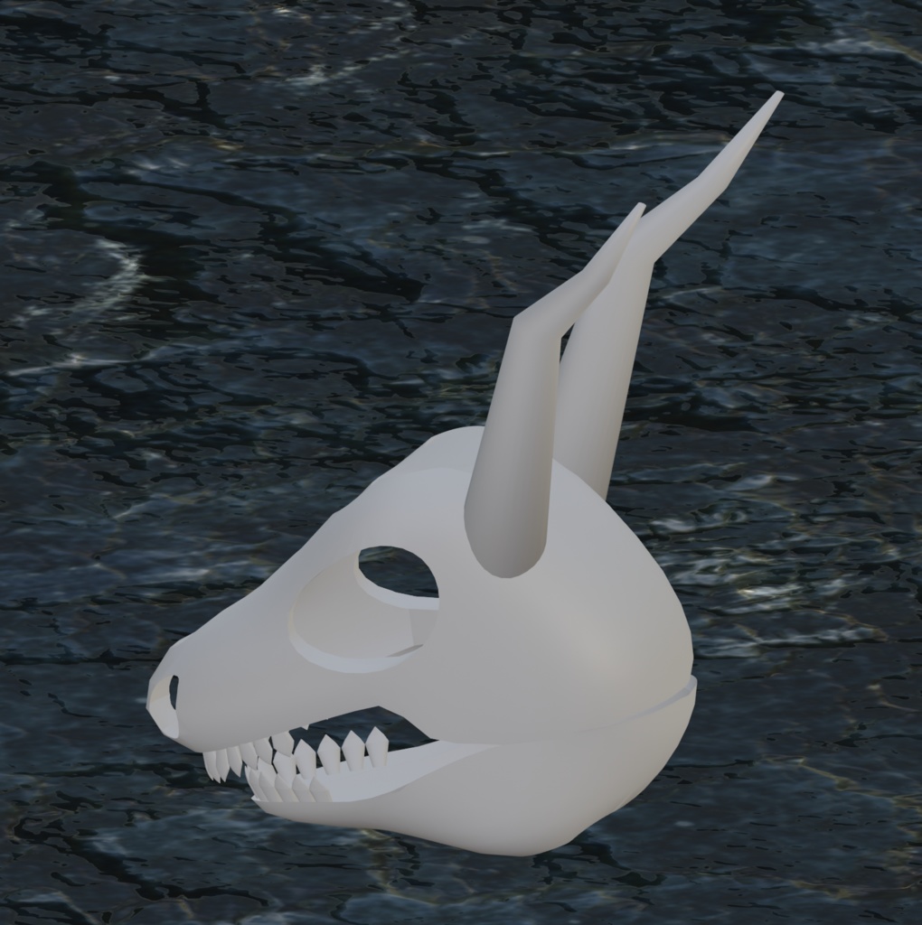 【無料3Dモデル】ドラゴンの頭部の骨