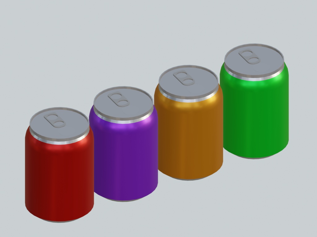 【無料3Dモデル】ストロー付きアルミ缶