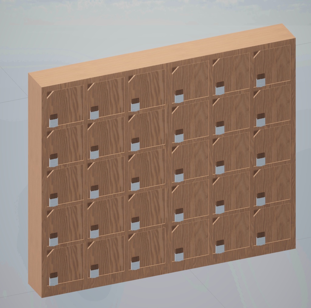 【3Dモデル】銭湯の下駄箱