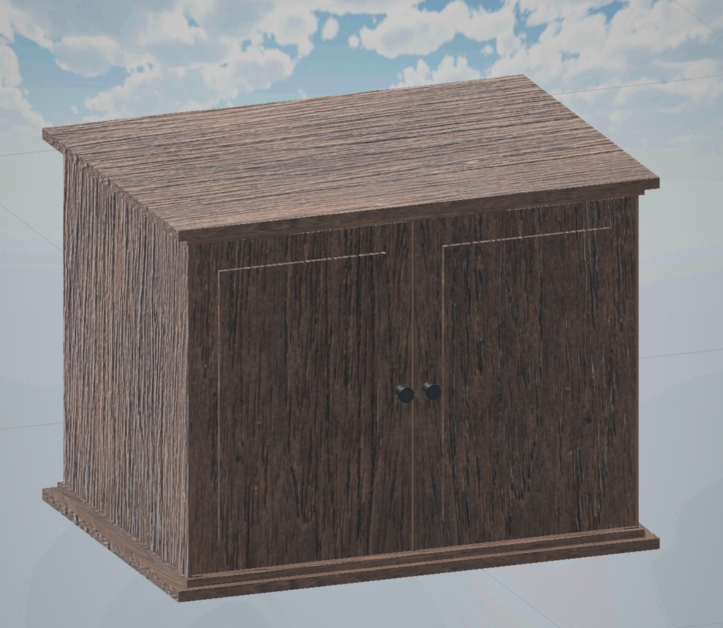 【無料3Dモデル】木の収納箱