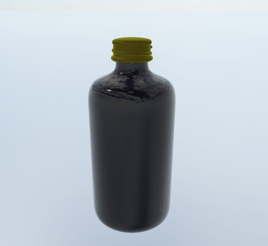 【無料3Dモデル】危険な薬品が入ってそうな瓶