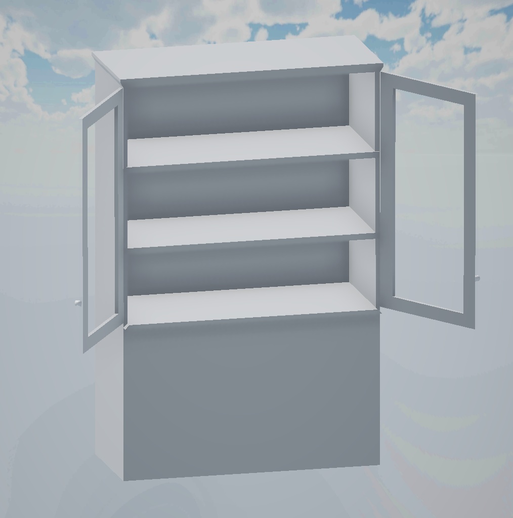 【無料3Dモデル】科学室にある棚