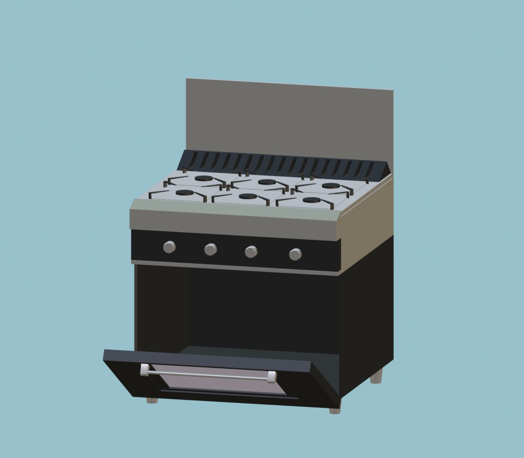 【無料3Dモデル】コンロ