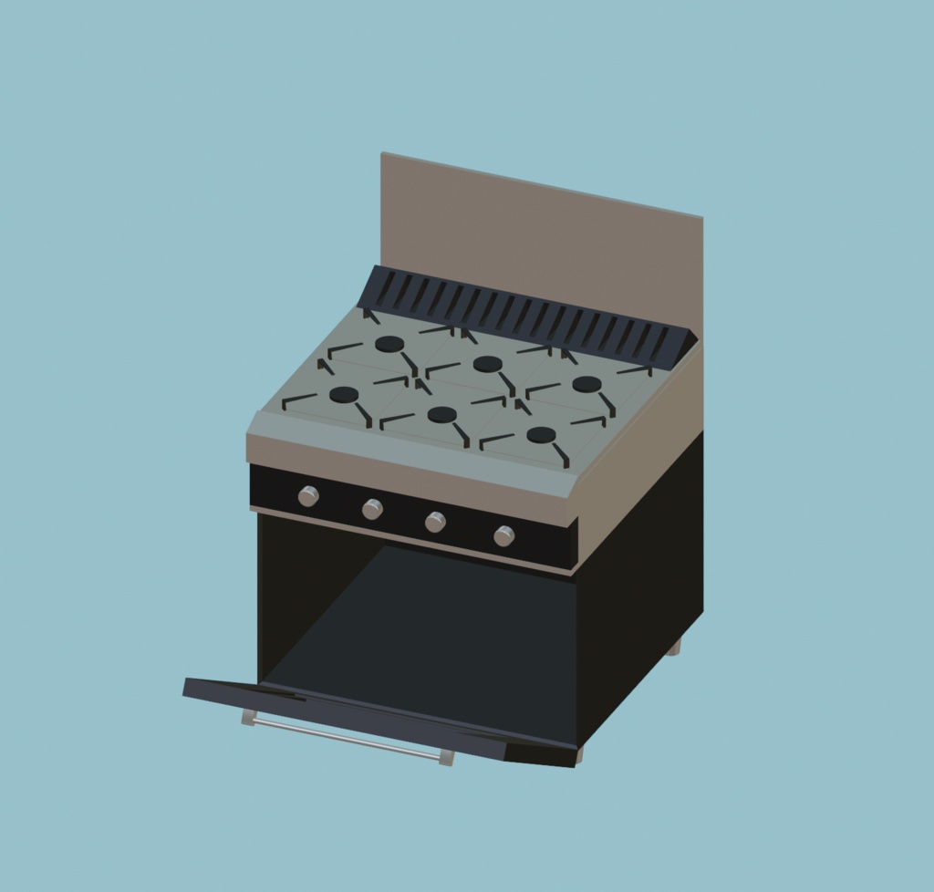 【無料3Dモデル】コンロ