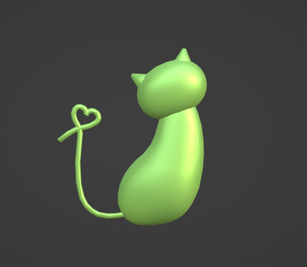 【無料3Dモデル】猫のオブジェ