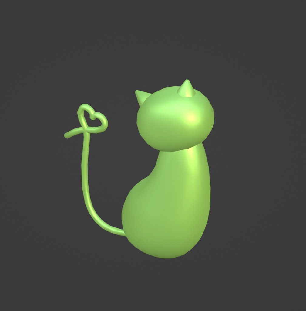 【無料3Dモデル】猫のオブジェ