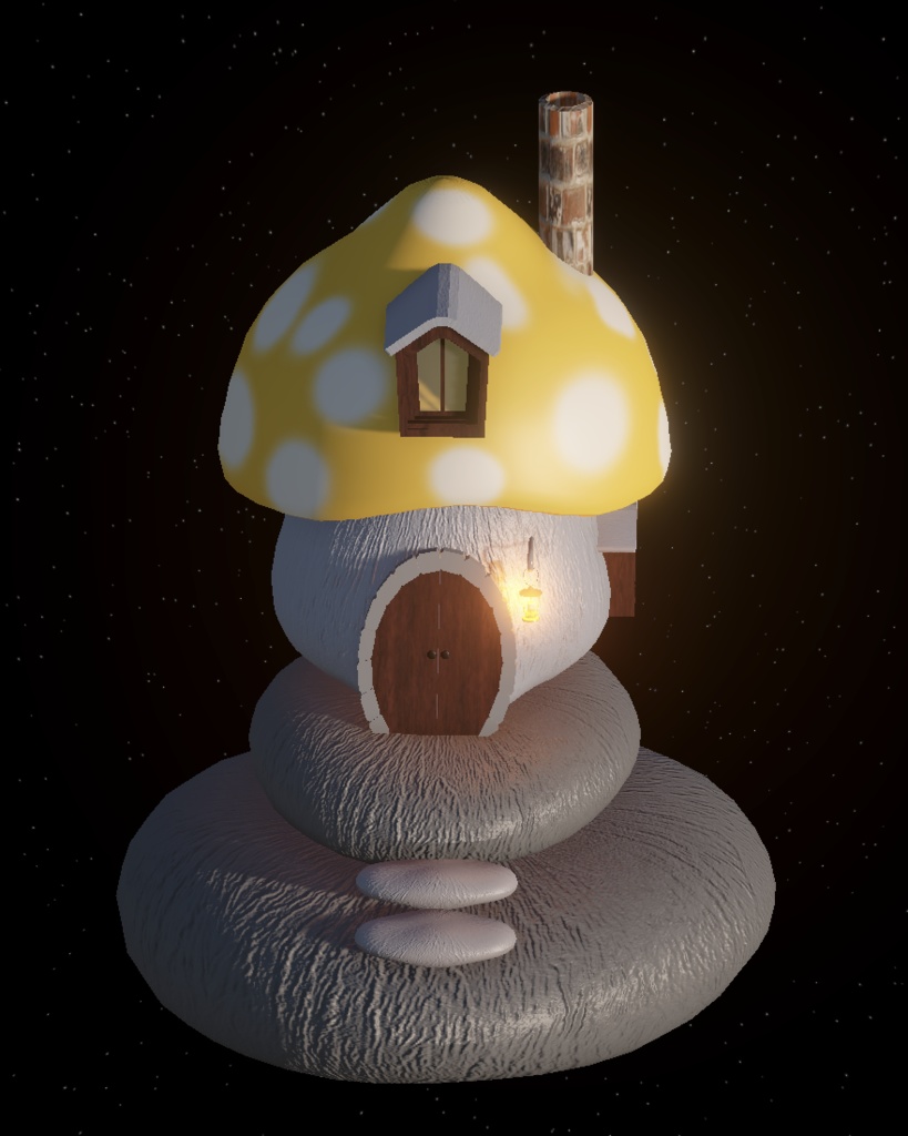 【3Dモデル】きのこの家2/MushroomHouse2