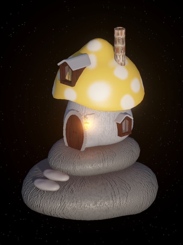 【3Dモデル】きのこの家2/MushroomHouse2