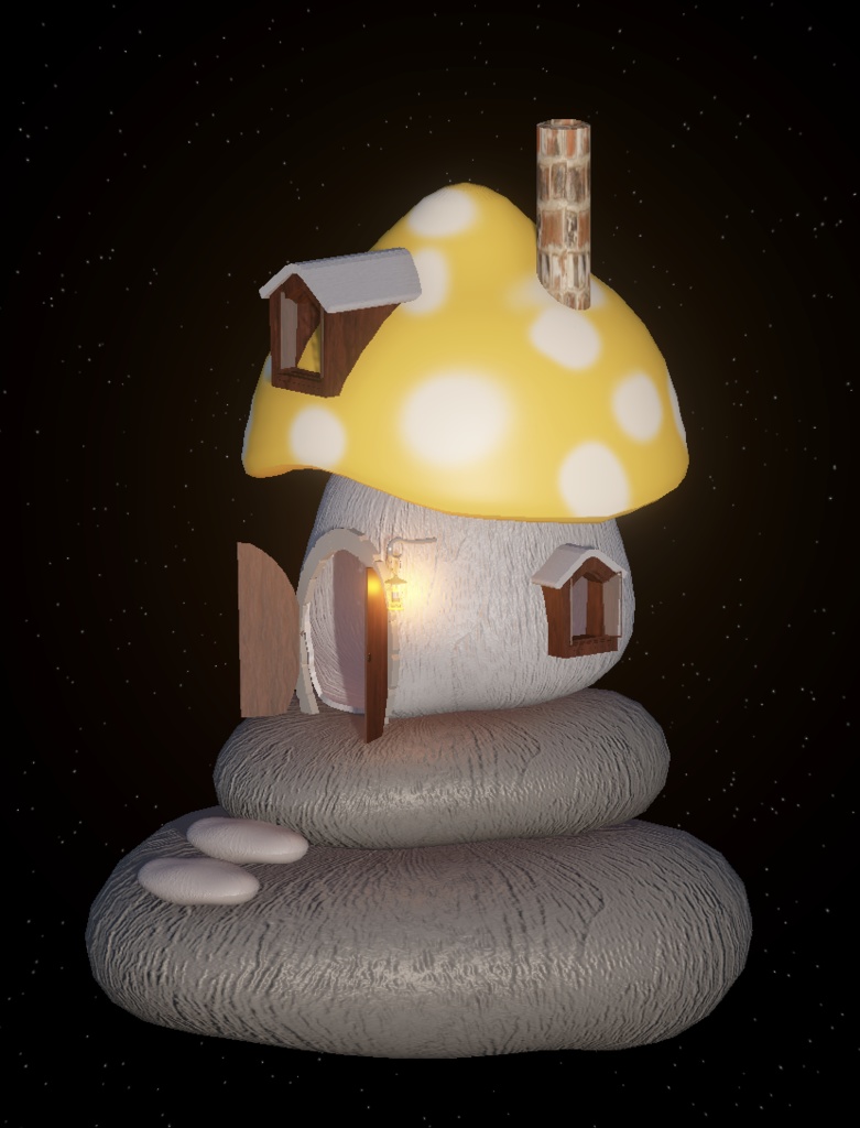 【3Dモデル】きのこの家2/MushroomHouse2