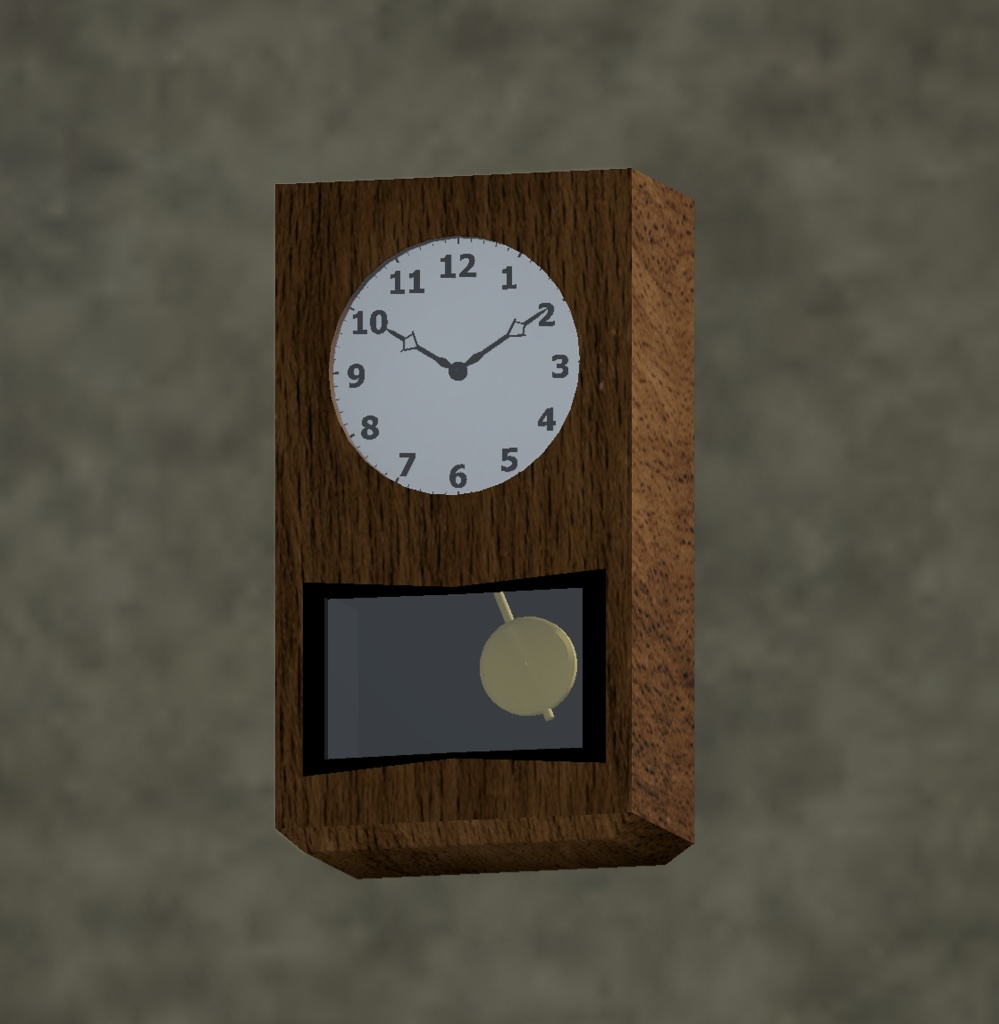 【3Dモデル】昭和レトロな壁掛け振り子時計