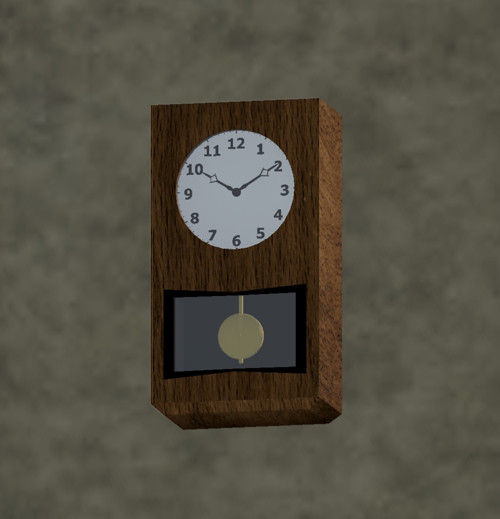 【3Dモデル】昭和レトロな壁掛け振り子時計