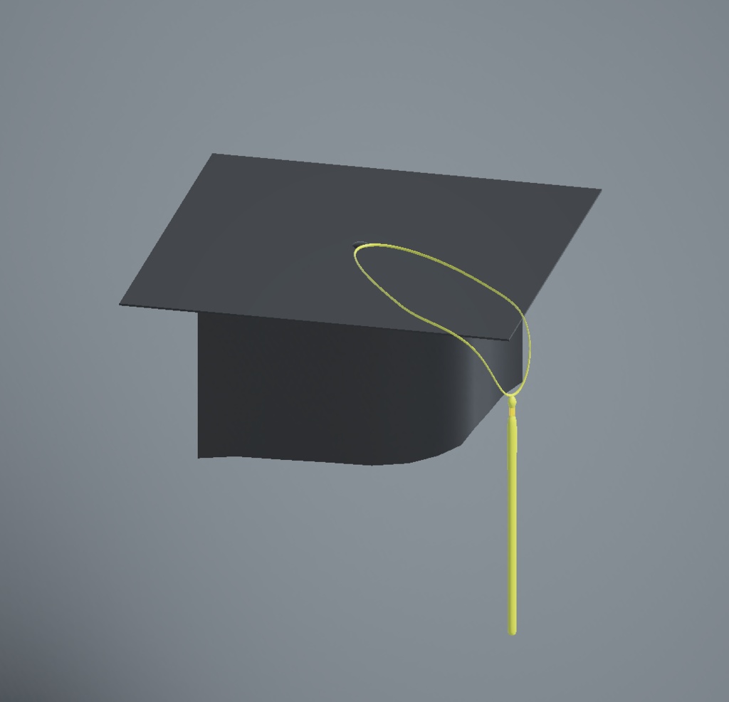 【3Dモデル】モルタルボード卒業ハット