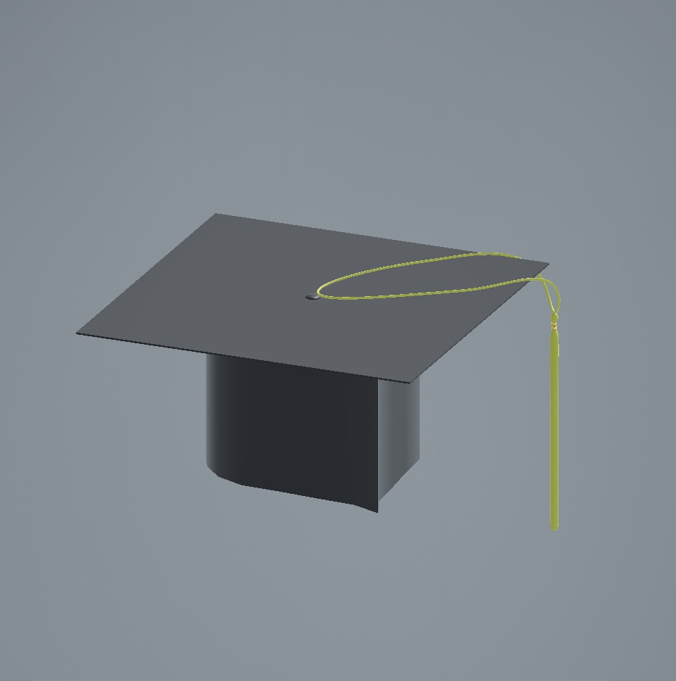 【3Dモデル】モルタルボード卒業ハット