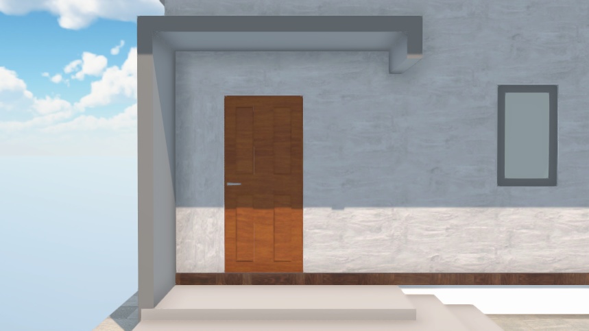 【3Dモデル】モダンハウス #2/ModernHouse #2(ドア開閉可)