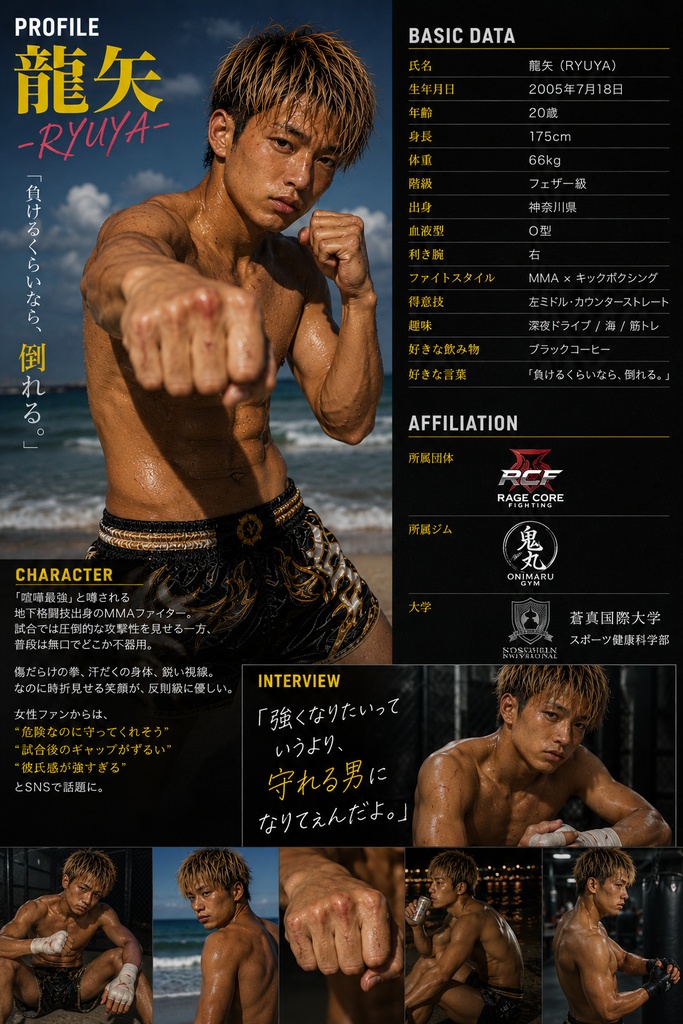 実写系AI彼氏写真集|Vol.1 龍矢