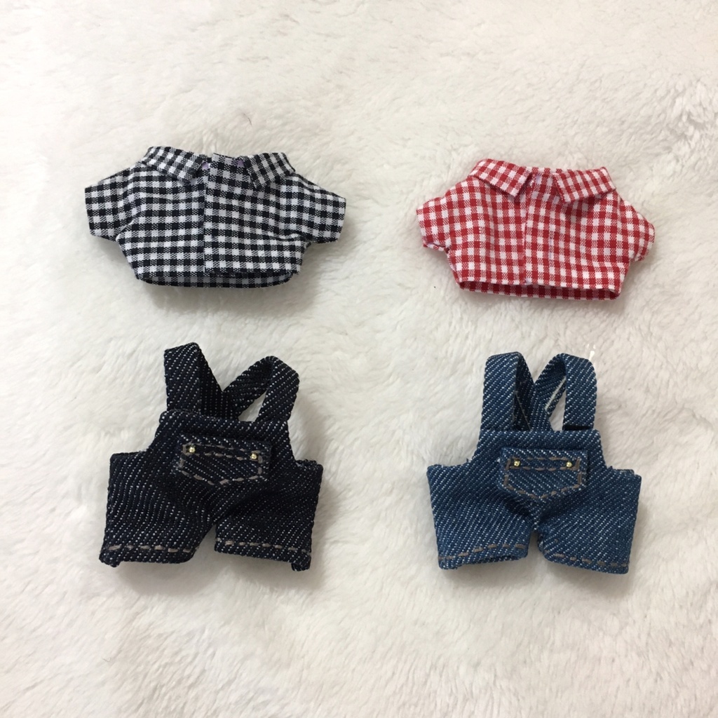 ギンガムチェックシャツ&サロペットセット