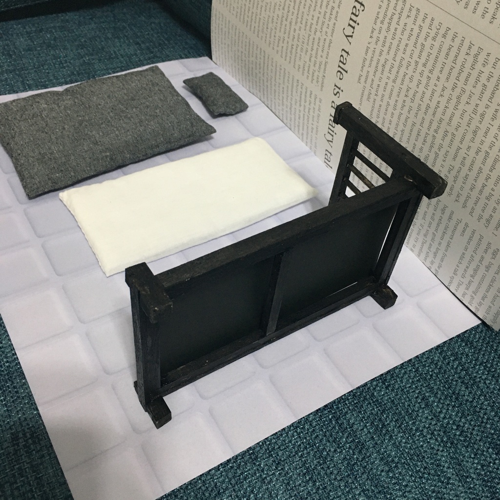 ぬい用ブラックベッドセット