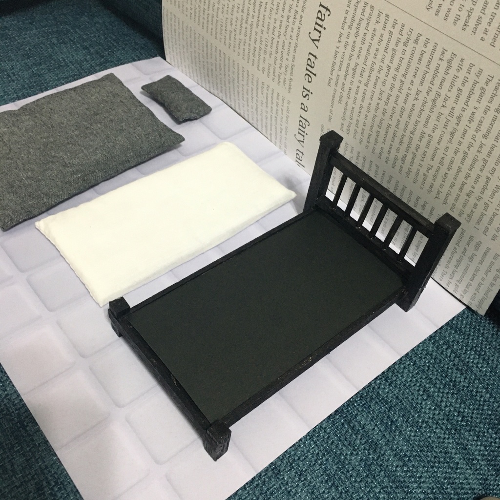 ぬい用ブラックベッドセット