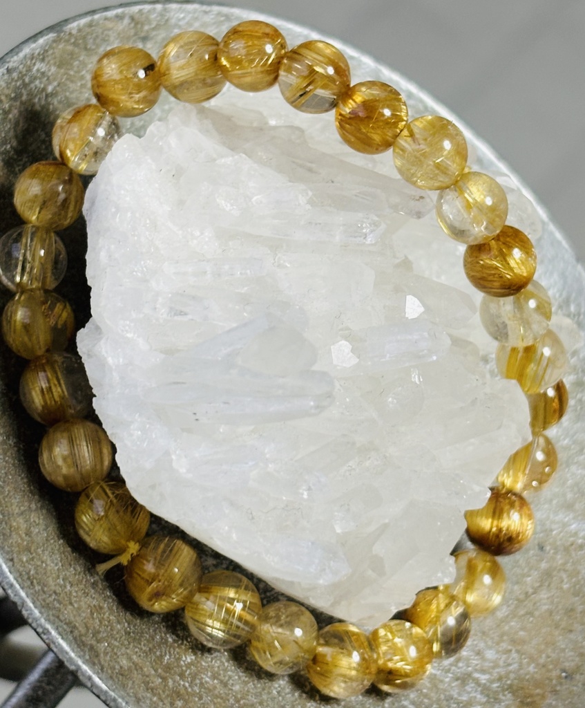 ゴールデンルチル　7mm ブレスレット