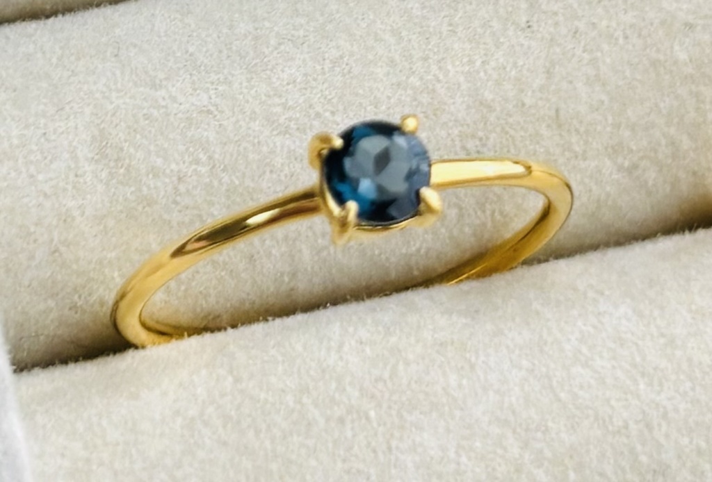 蠍座満月SALE  ロンドンブルートパーズ　リング　フリーサイズ