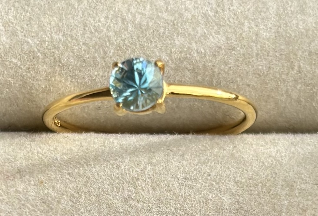 蠍座満月SALE  スカイブルートパーズ　フリーサイズ　リング