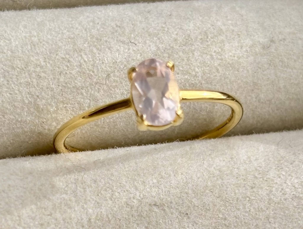 蠍座満月SALE ローズクォーツ　リング　フリーサイズ