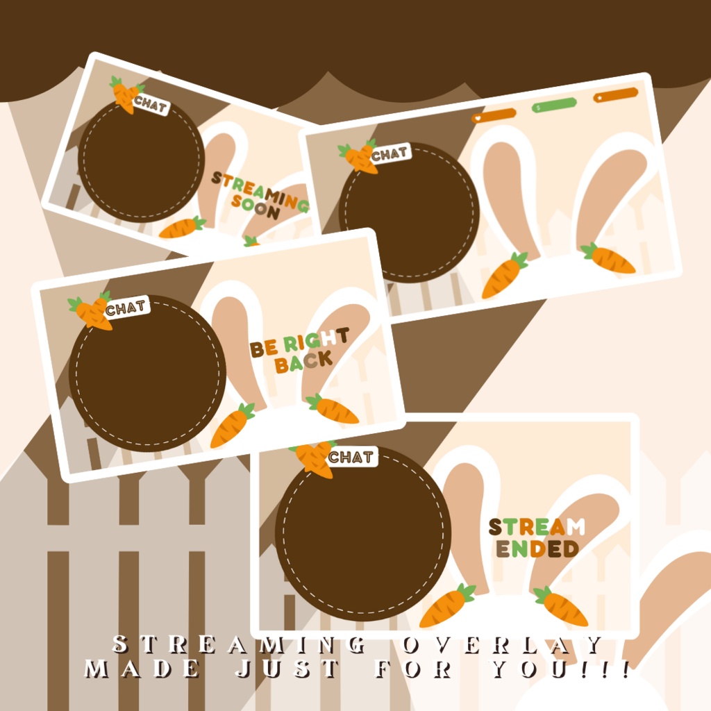 【S T R E A M I N G A S S E T】Bunny Themed Overlay