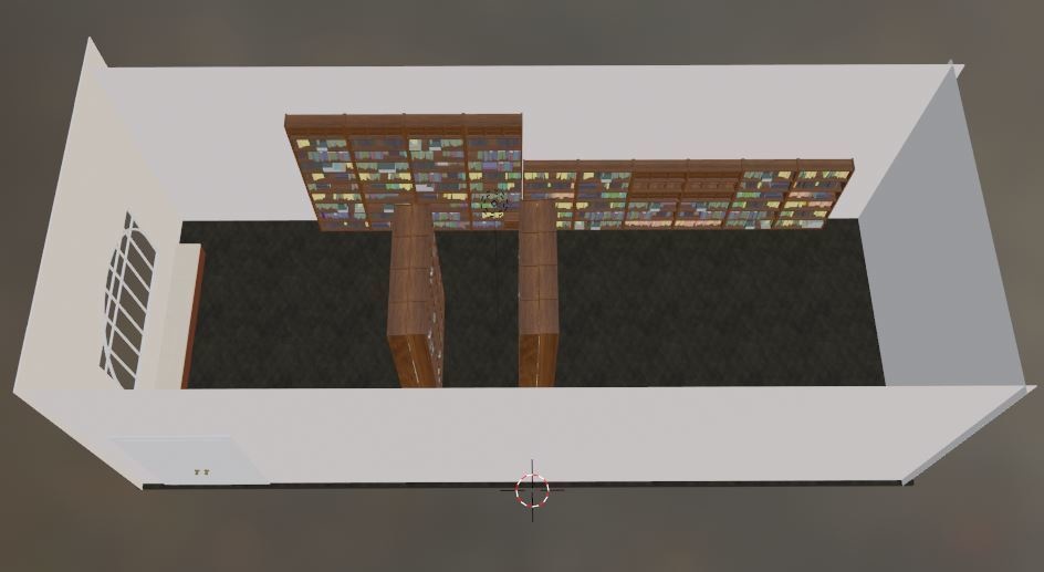 study/ office/ library filled with bookshelves