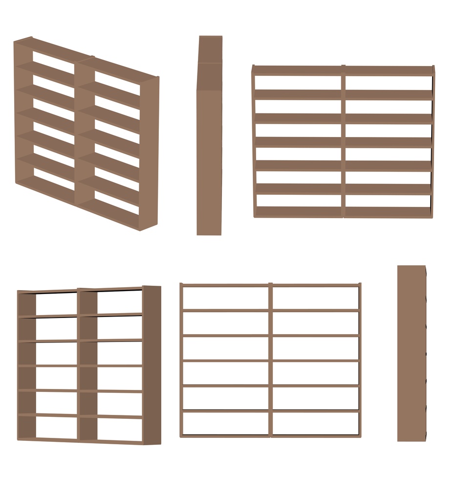 2D Bookshelf image set