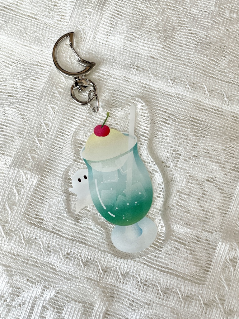 クリームソーダのアクリルキーホルダー