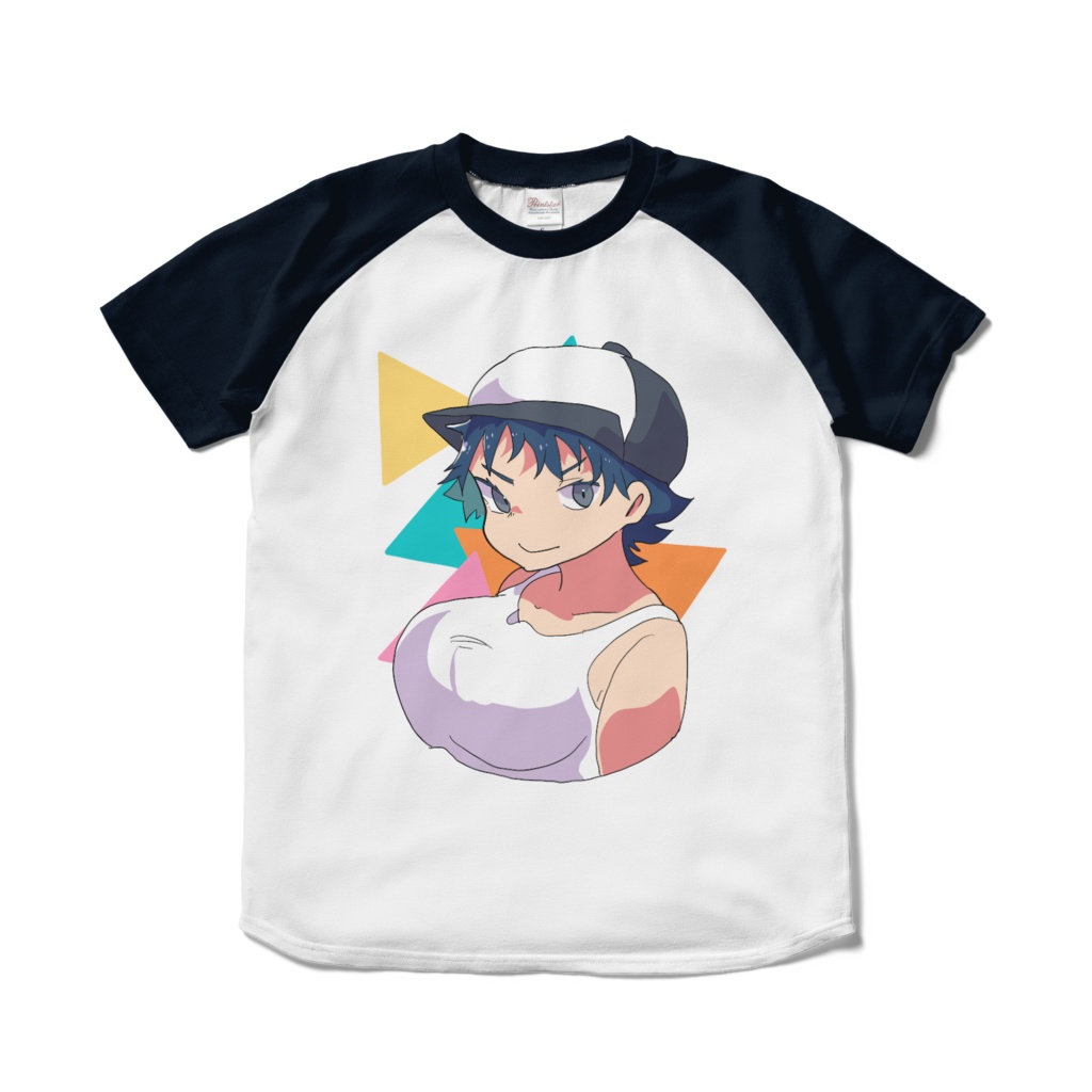 真人ちゃん（ボーイッシュデカパイ）ラグTシャツ