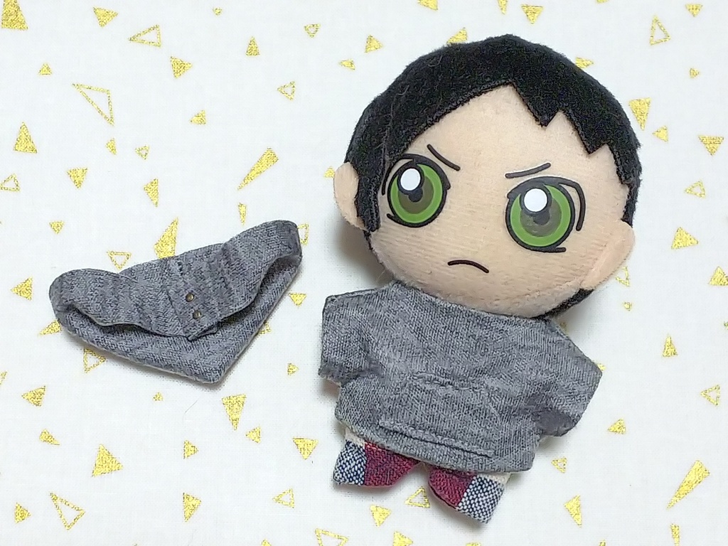 ぬい服【グレーパーカー】