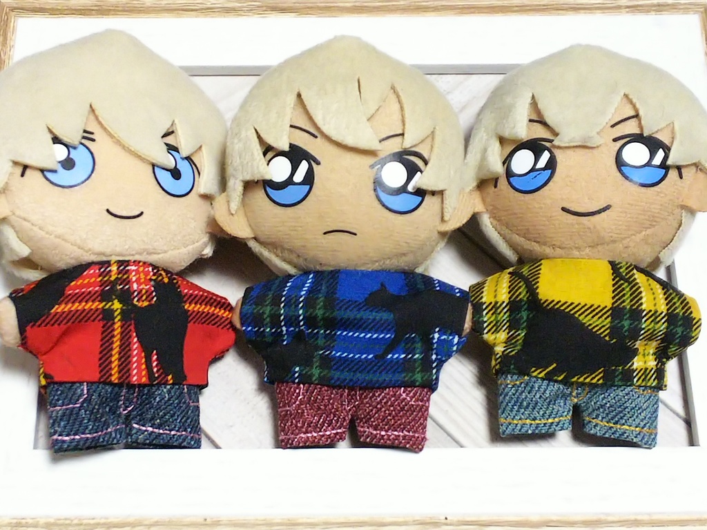 ぬい服【黒猫Tシャツ&サロペット】