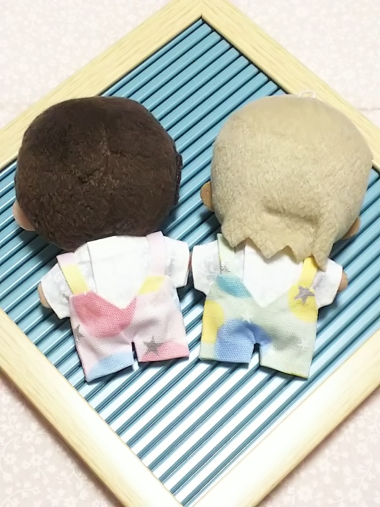 ぬい服【水玉オーバーオール】