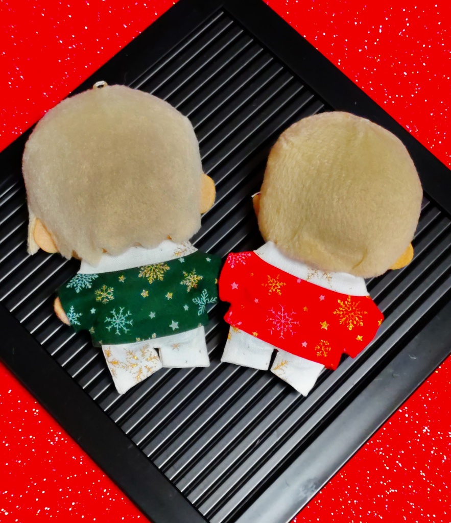 ぬい服【お星さまと雪の結晶のシャツセット】