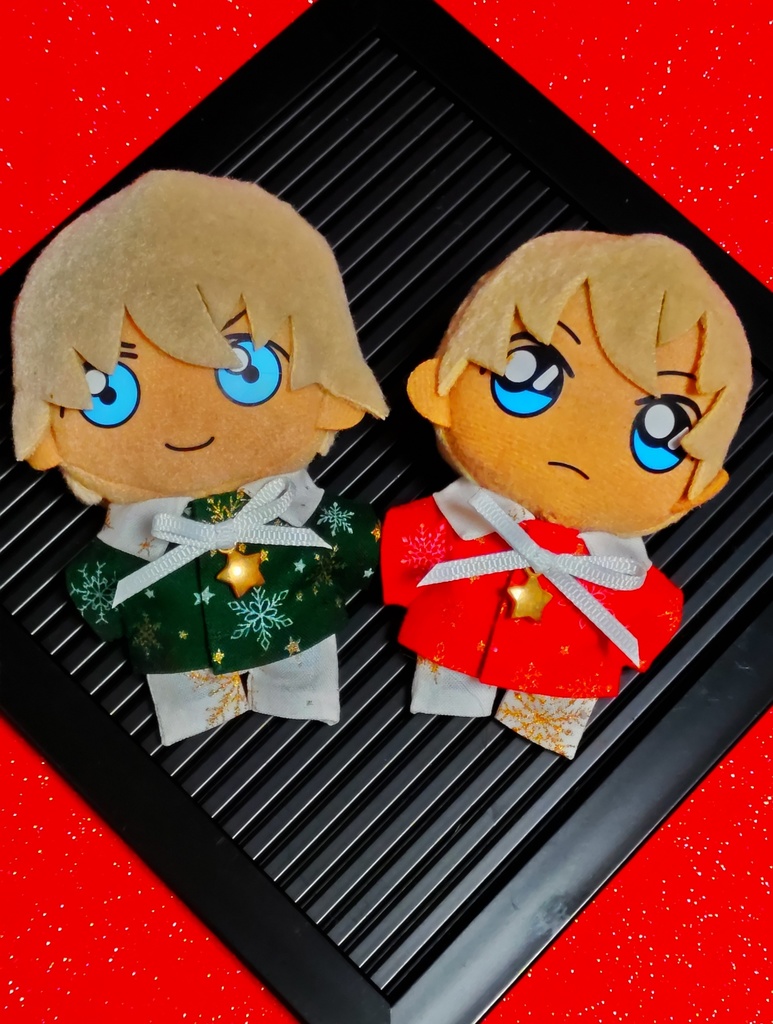 ぬい服【お星さまと雪の結晶のシャツセット】