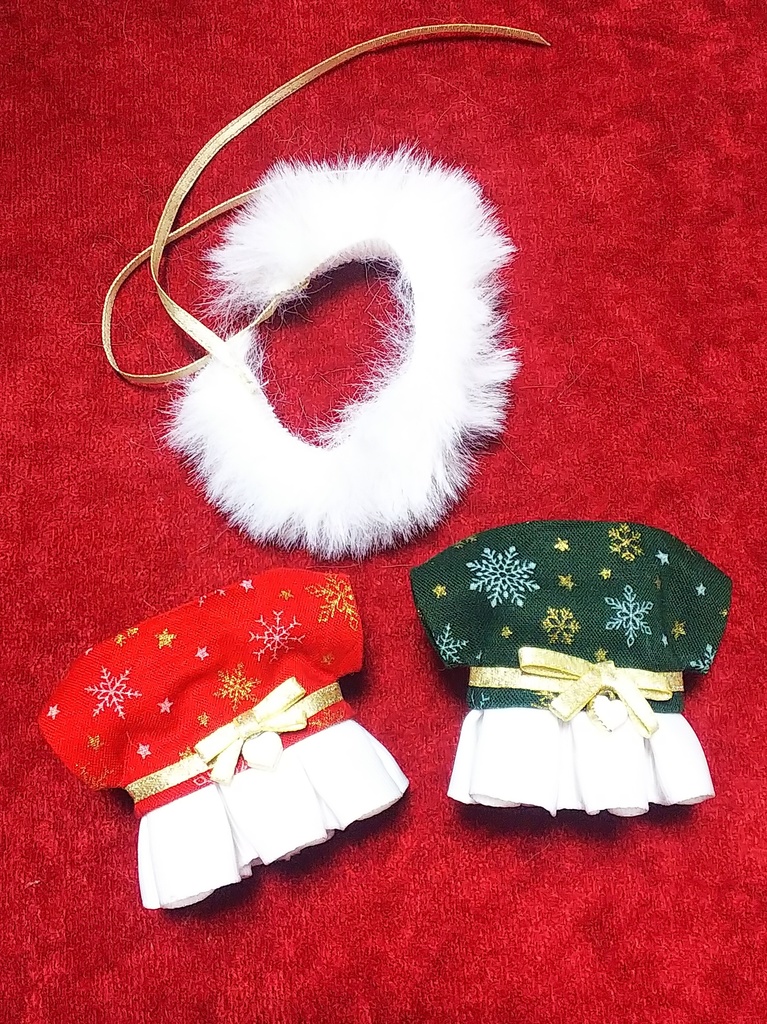 ぬい服【お星さまと雪の結晶のワンピース】