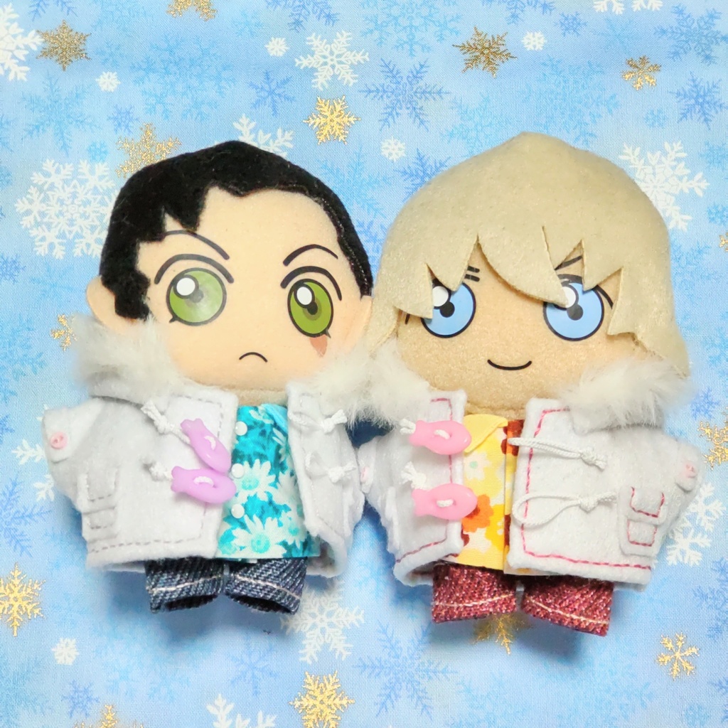 ぬい服【さかなボタンのまっしろダッフルコート】