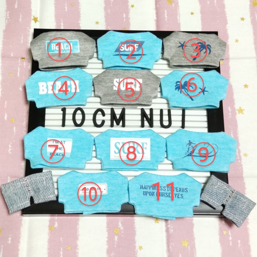 ぬい服【夏Tシャツ+チョーカー+デニム】