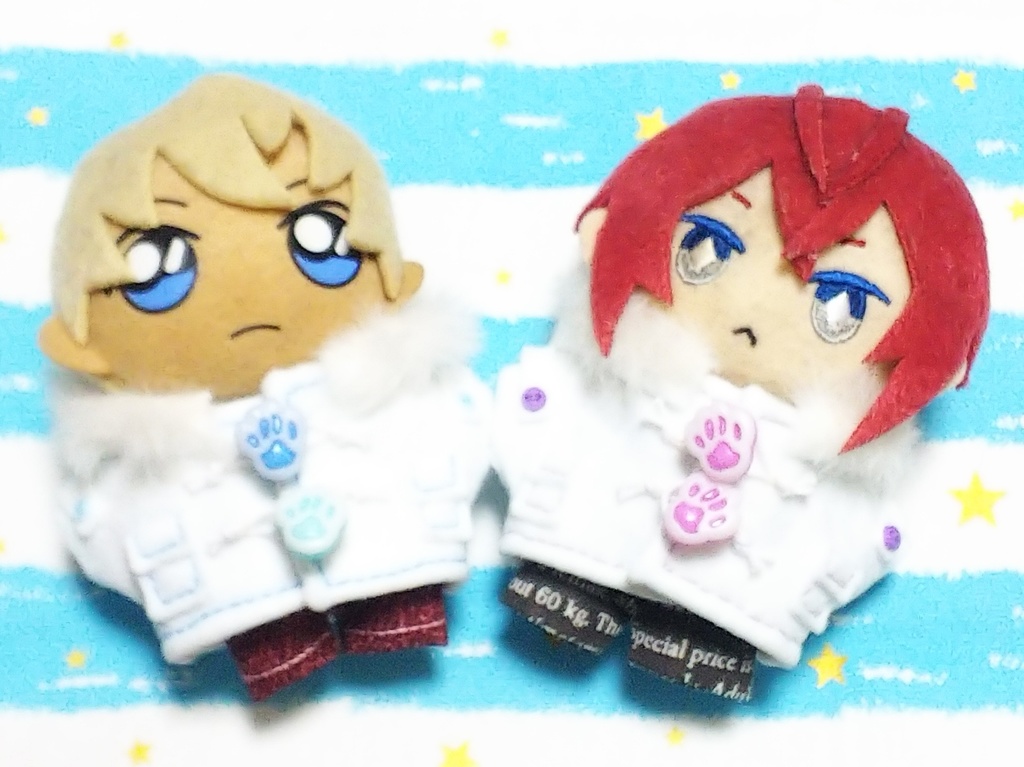 ぬい服【にくきゅーボタンのまっしろダッフルコート】