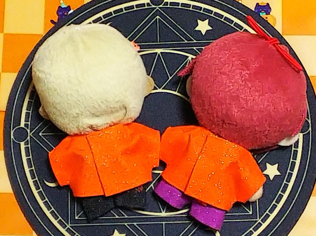 ぬい服【ハロウィンパーカー+蜘蛛の巣Tシャツ】