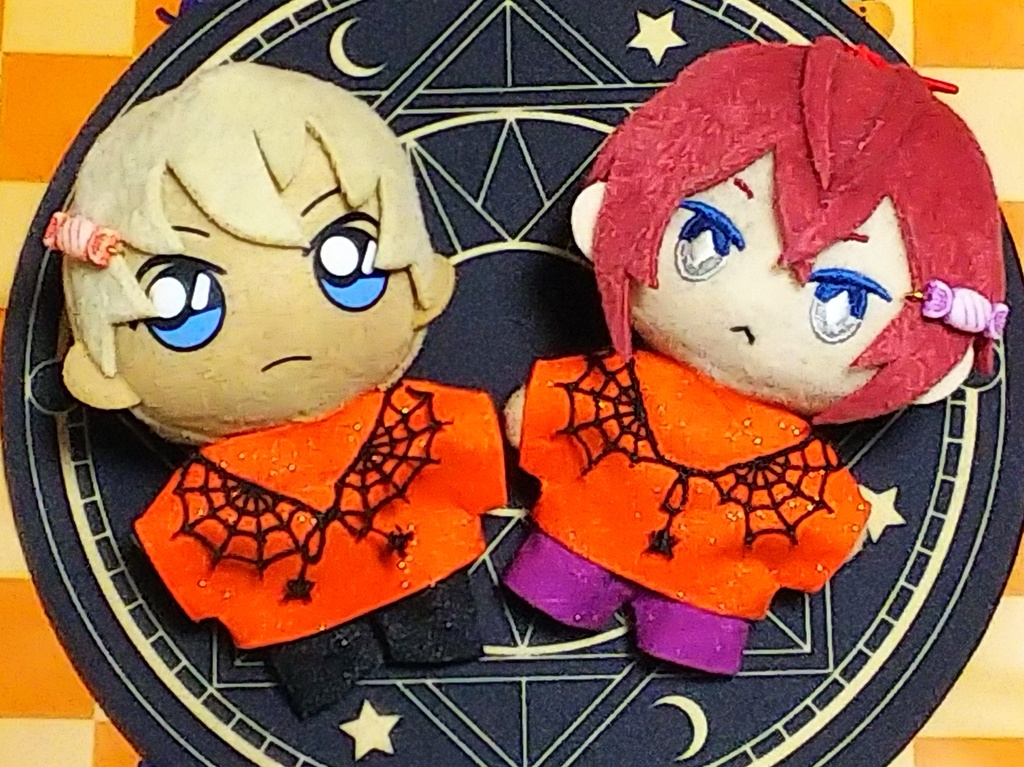 ぬい服【ハロウィンパーカー+蜘蛛の巣Tシャツ】