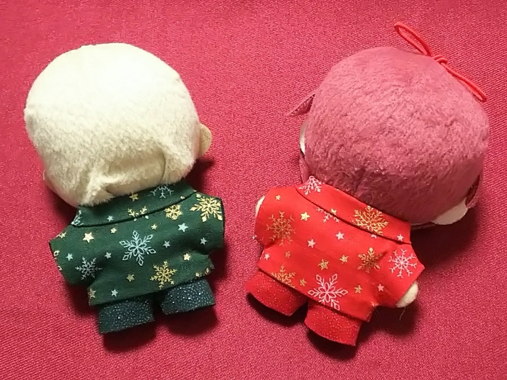 ぬい服【もみの木と雪の結晶のシャツセット】