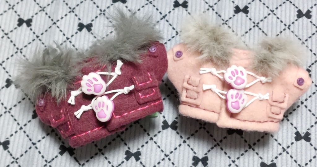 ぬい服【にくきゅーボタンのダッフルコート】クラシックカラー