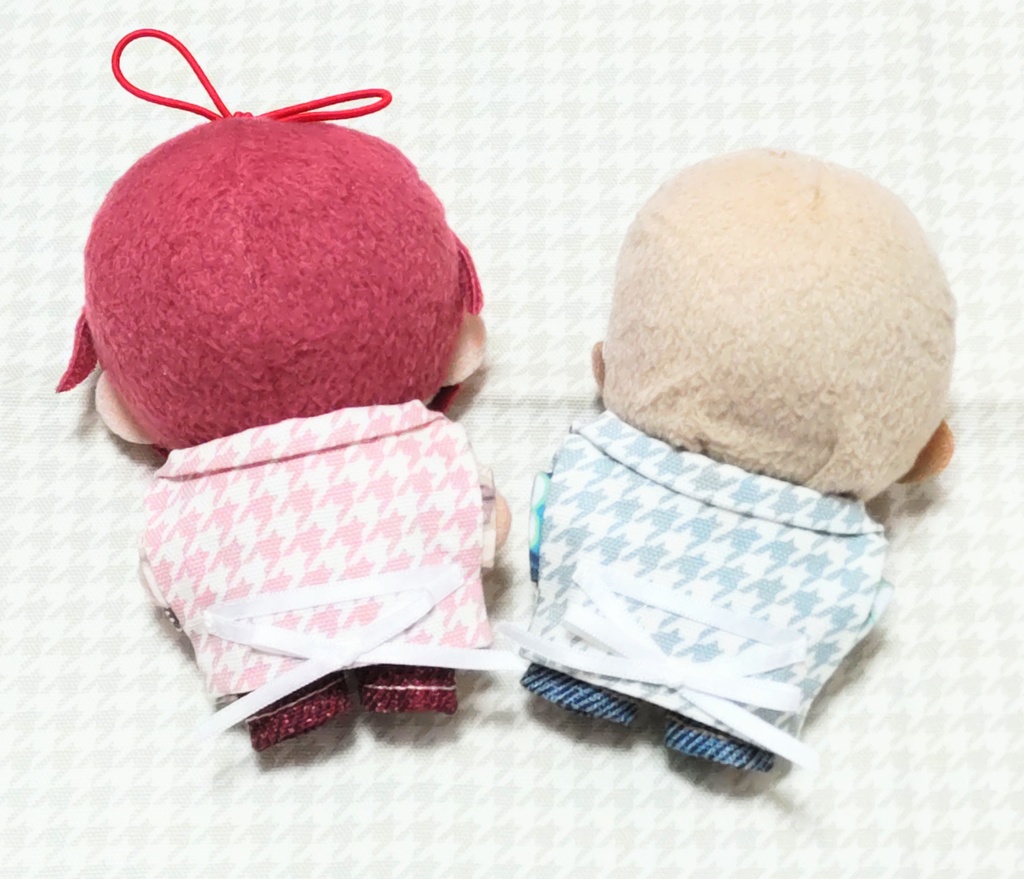 ぬい服【千鳥格子のノースリーブコート】