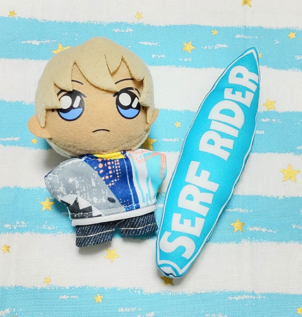 ぬい服【サメTシャツ+デニム&サーフボードクッション】