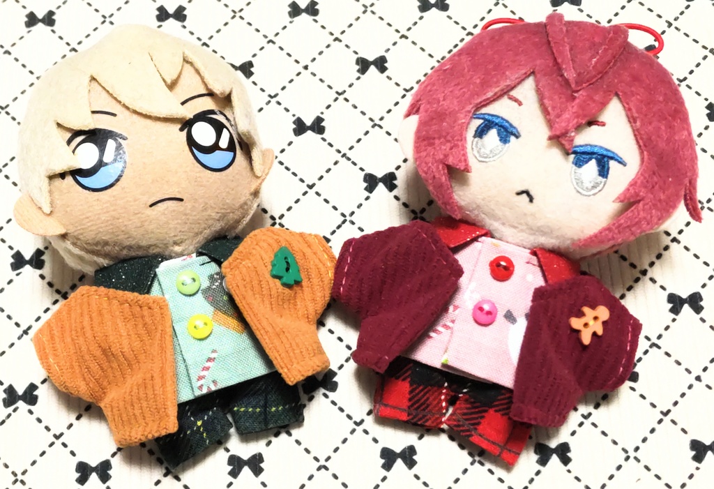 ぬい服【シマエナガのクリスマスシャツセット】