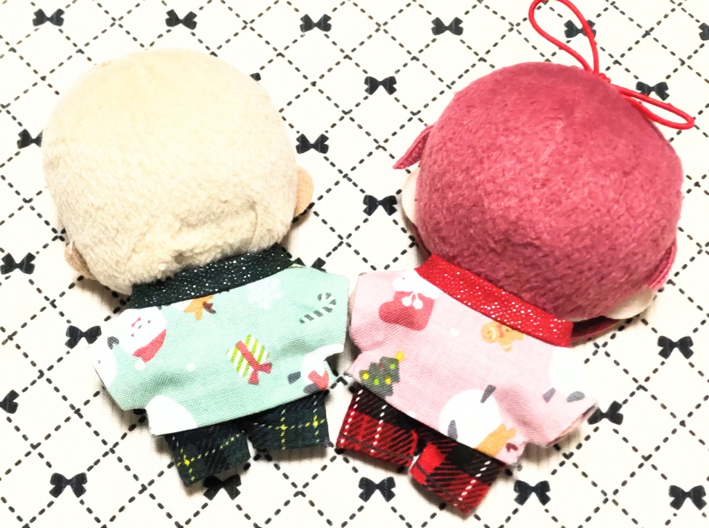ぬい服【シマエナガのクリスマスシャツセット】